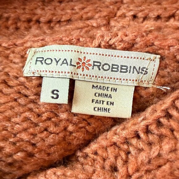 Royal Robbins Sweater Womens Size S Orange Cowl Neck Preppy Outdoors Minimalist - Picture 4 of 5